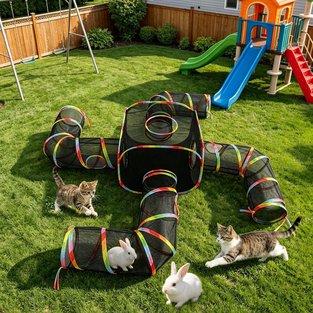 CypherX Cat Tunnel for Indoor Cats, Large Collapsible Cat Tube Toys