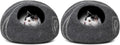 MEOWFIA Cat Cave – Premium Felt Cat Bed Enclosure for Indoor Cats, Handmade Merino Wool (Dark Grey, Large) (Pack of 2)