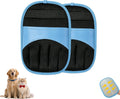 2 Pack Magic Brush Pet Hair Remover Glove, Electrostatic Remover Gloves for Dogs and Cats, Reusable Wash Mitt for Furniture, Car Seats, Clothes, and Laundry, Blue
