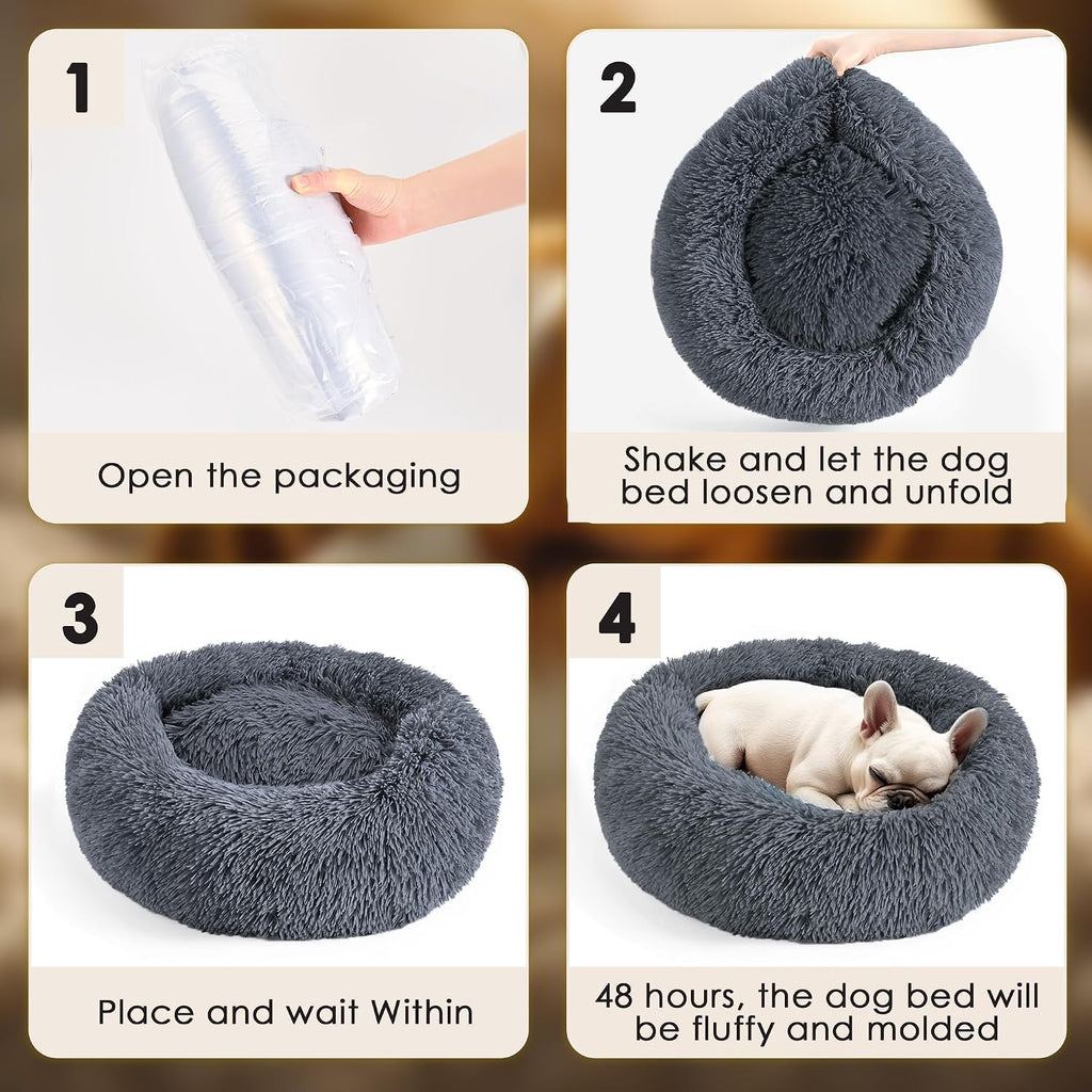 Dog Beds Large Sized Dog and Cats, 32in Pet Beds for Large Pet (Dark Grey)