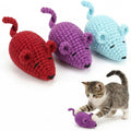 Catnip Toys Crochet Mice Cat Toys, 3 Pcs Handmade Durable Yarn Mice Toys with Natural Catnip & Silvervine, Interactive Kitten Chew Kicker Toy for Teeth Cleaning & Anxiety Relief