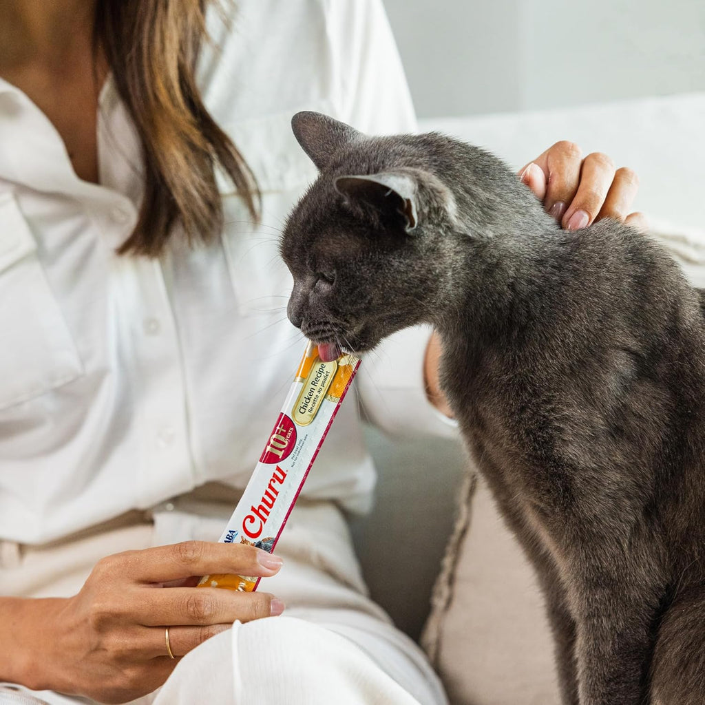 INABA Churu Senior Lickable Cat Treats, Tuna, 24ct