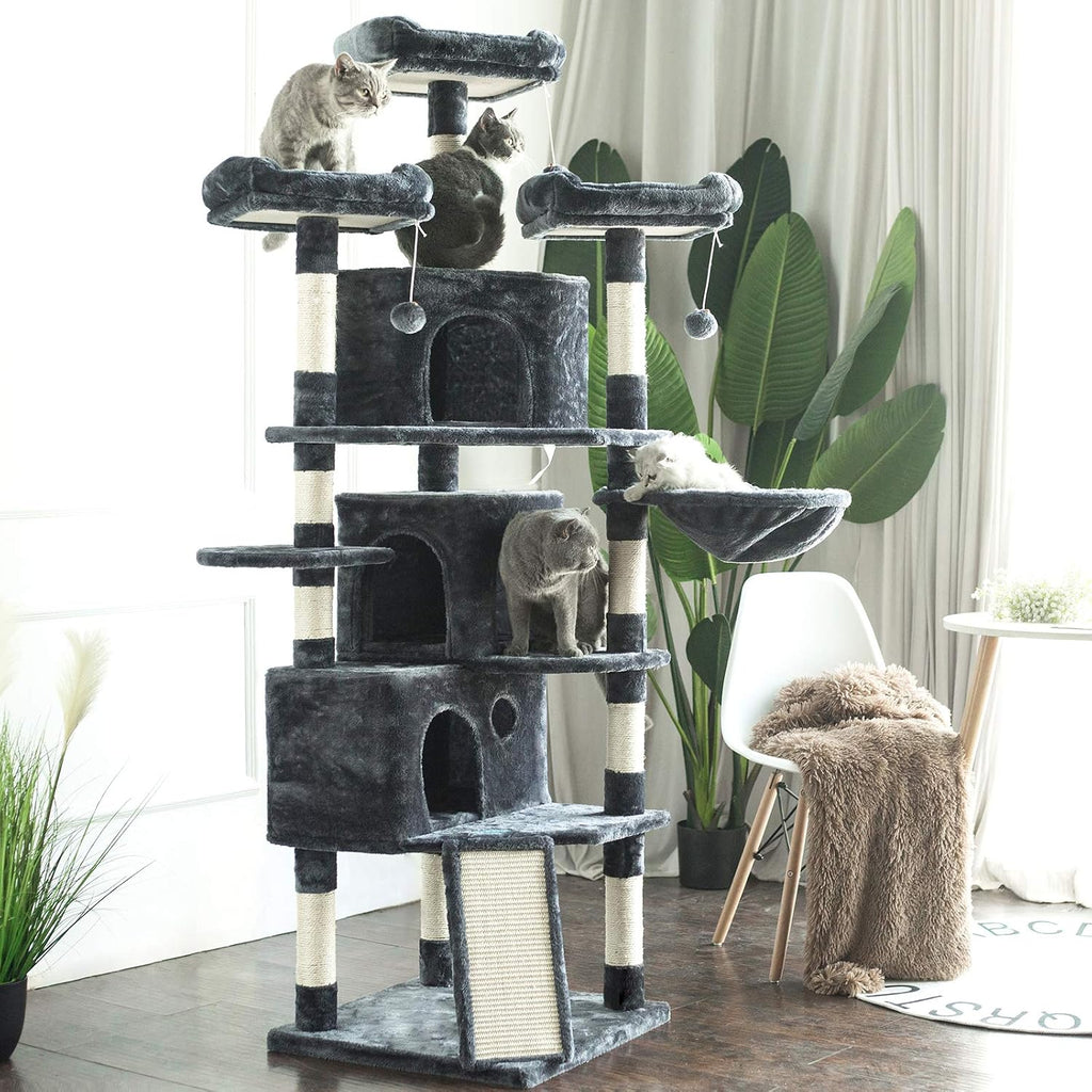 Hey-brother Cat Tree Tower with Multi-Level Large Condo, Platform, MPJ032G