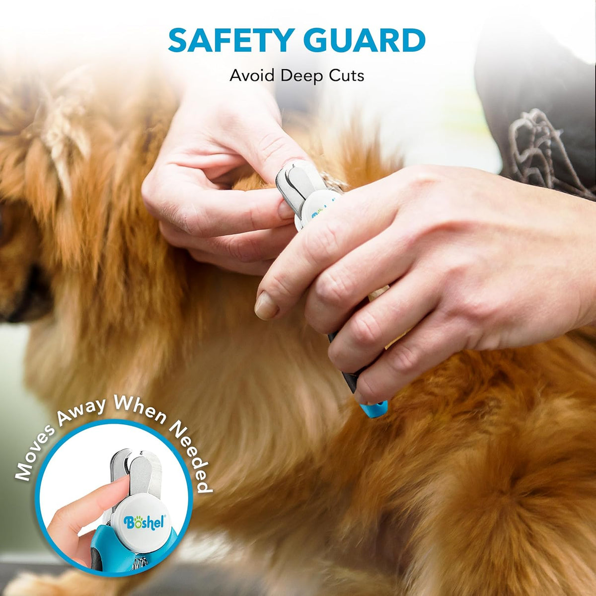 Dog and Cat Nail Clipper with Safety Guard, Razor-Sharp Toenail Cutter with Nail File, Ideal for Smaller Pets 
