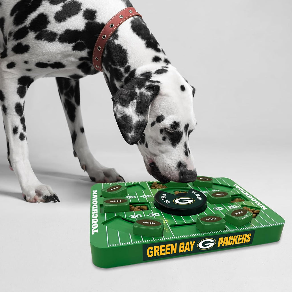 Pets First NFL Green Bay Packers Large Puzzle Toy for Dogs, Slow Feeder Board for Pets, New Bigger Size, Interactive Doggie Treat Toy