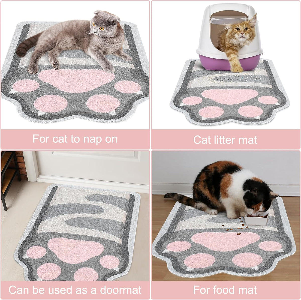 Unicorn Catcher Large Cat Litter Mat, 40"x30" Litter Trapping Mat