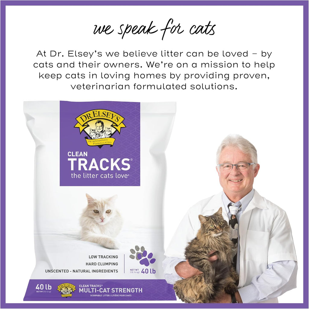 Dr. Elsey's® Clean Tracks Clumping Clay Cat Litter 40 lb. Bag