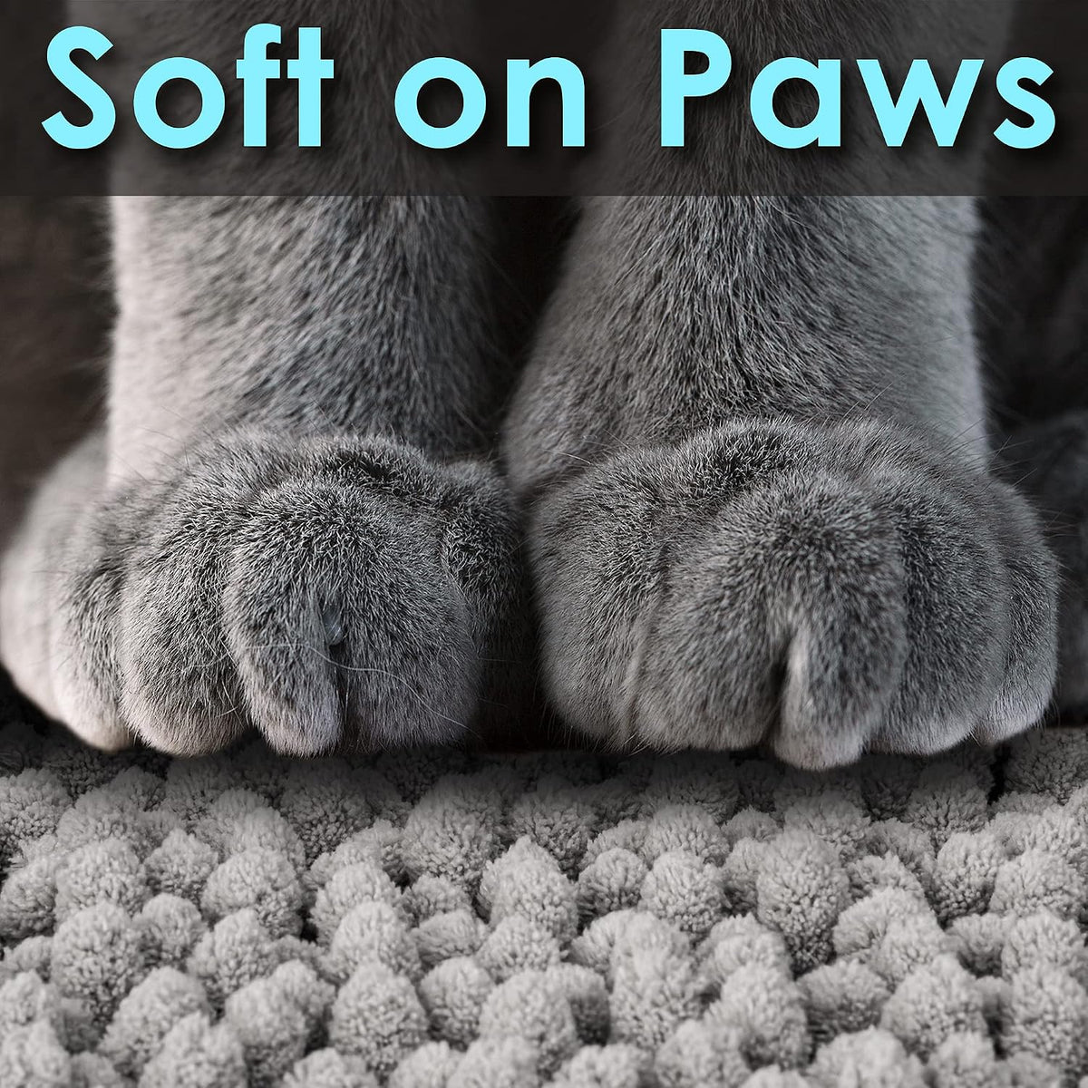 CatGuru Cat Litter Mat, Medium, Extra Large, XXL, Waterproof Litter Box Mat, Non Slip Kitty Litter Mat, Machine Washable Litter Trapping Mat, Soft Litter Tray, Cat Stuff (XL, Gray/Heavy-Duty)