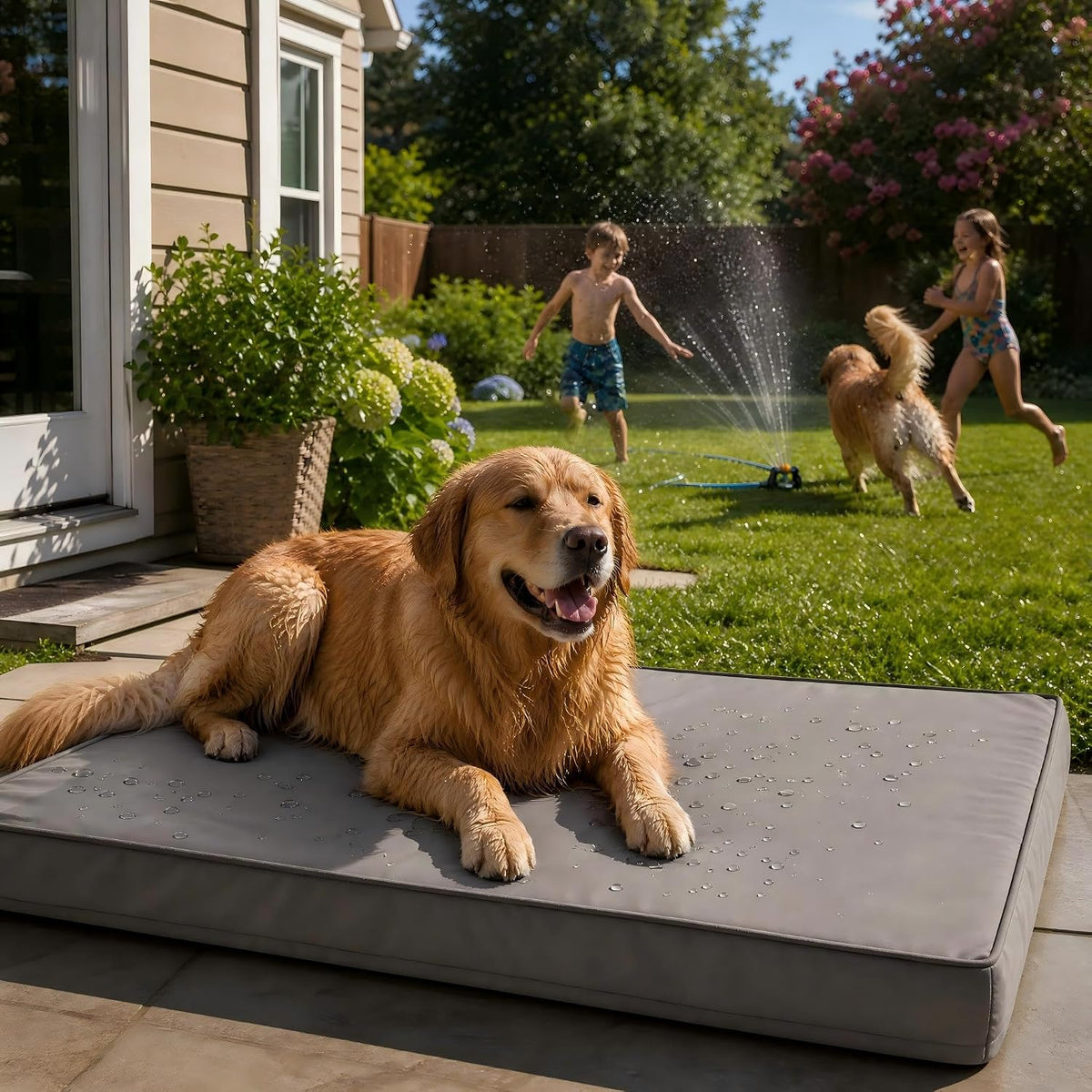 WNPETHOME Outdoor Waterproof Dog Bed Large Sized, Washable Creat Pad 30"