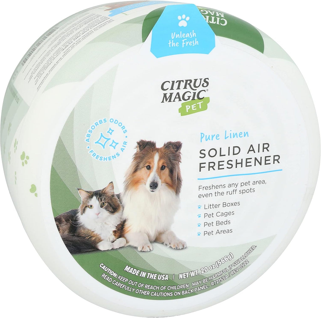 Citrus Magic Pet Solid Air Fresheners, Pure Linen, 20 Ounce, 2 Pack