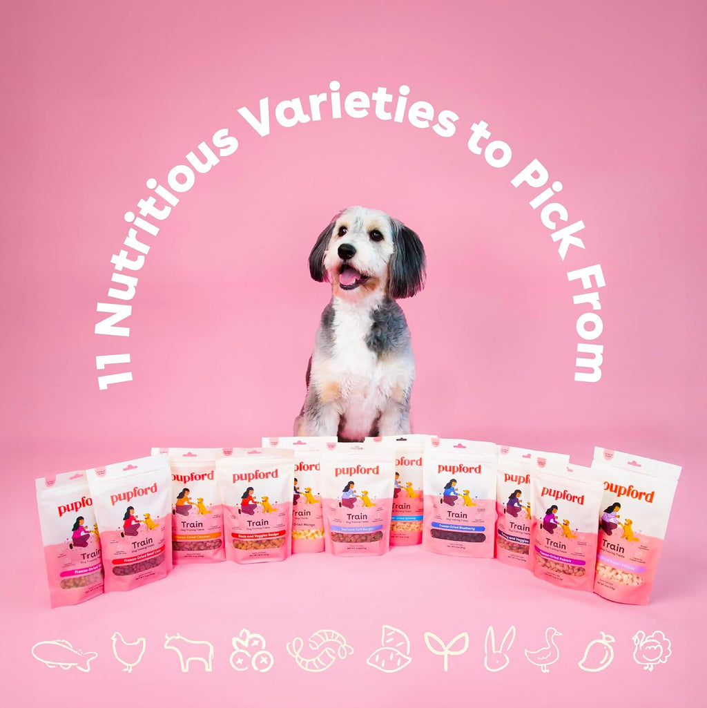 Pupford Freeze Dried Dog & Puppy Training Treats (Sweet Potato, 4 oz, 3 Pk)