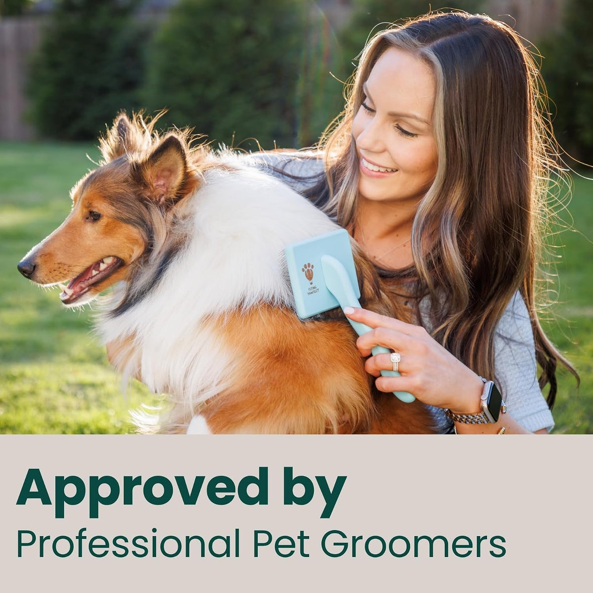 Pet Slicker Brush With Soft Massage Grooming Stainless Steel Pins - For Dematting, Shedding Fur, and Undercoat - Ideal Gift for Professional Pet Groomers - Long Slicker Brush