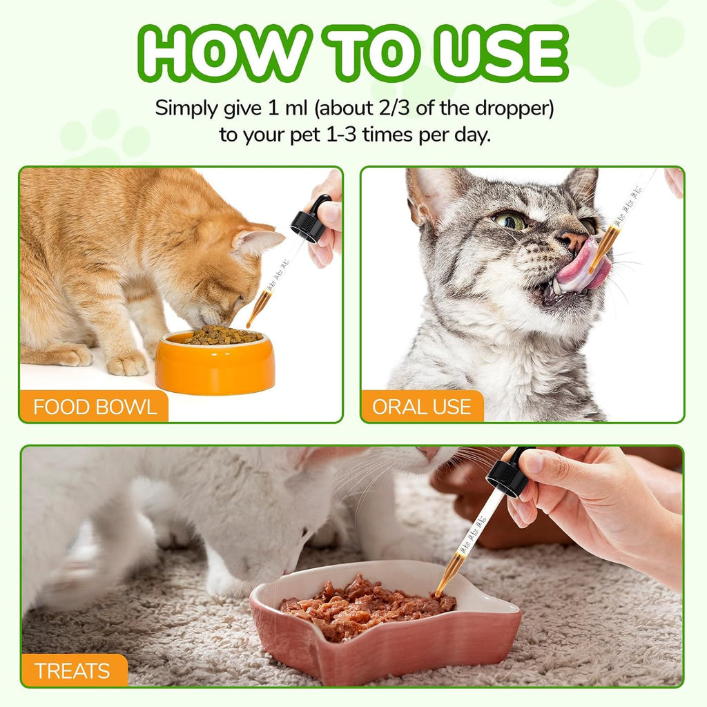 Cat Constipation Relief, 100% Natural Cat Laxative, Liquid Stool Softener for Cats with 6 Probiotics, Promotes Digestive & Gut Health, Roast Chicken Flavor, 2 fl oz