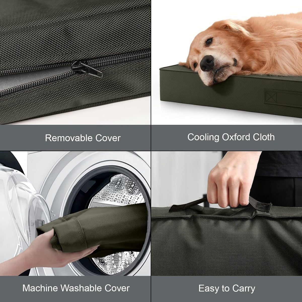 Large Waterproof Orthopedic Dog Bed with Egg Crate Foam