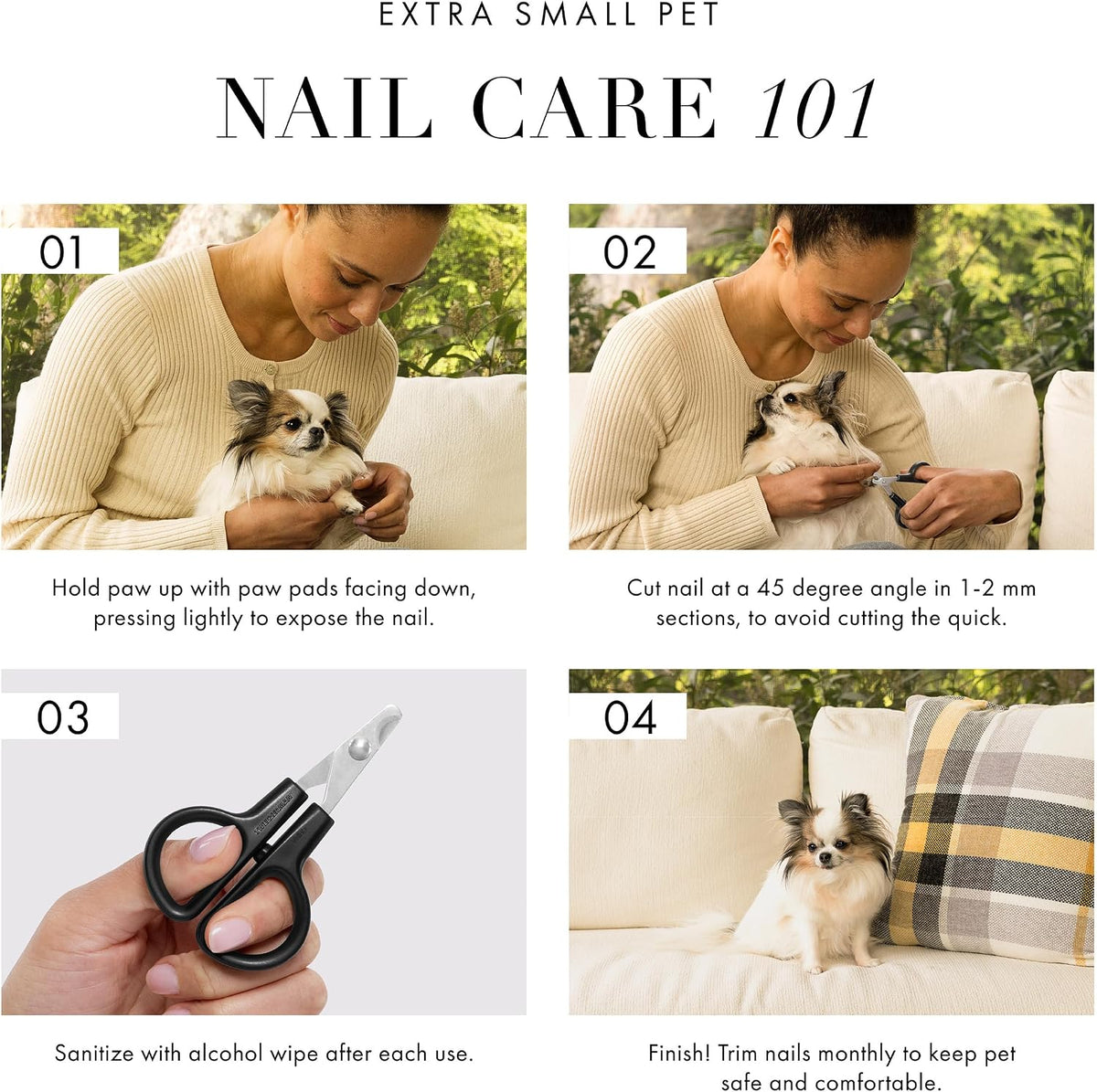 Tweezerman X-Small Nail Clippers for Pets- Manual Professional Nail Trimmer