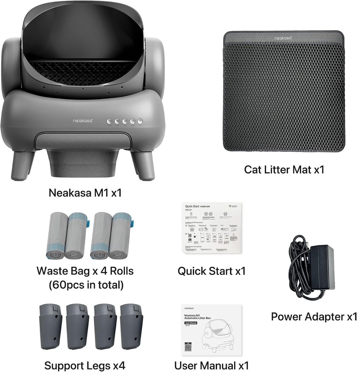 Neakasa M1 Plus Self-Cleaning Litter Box Bundle with 2-Year Protection Plan