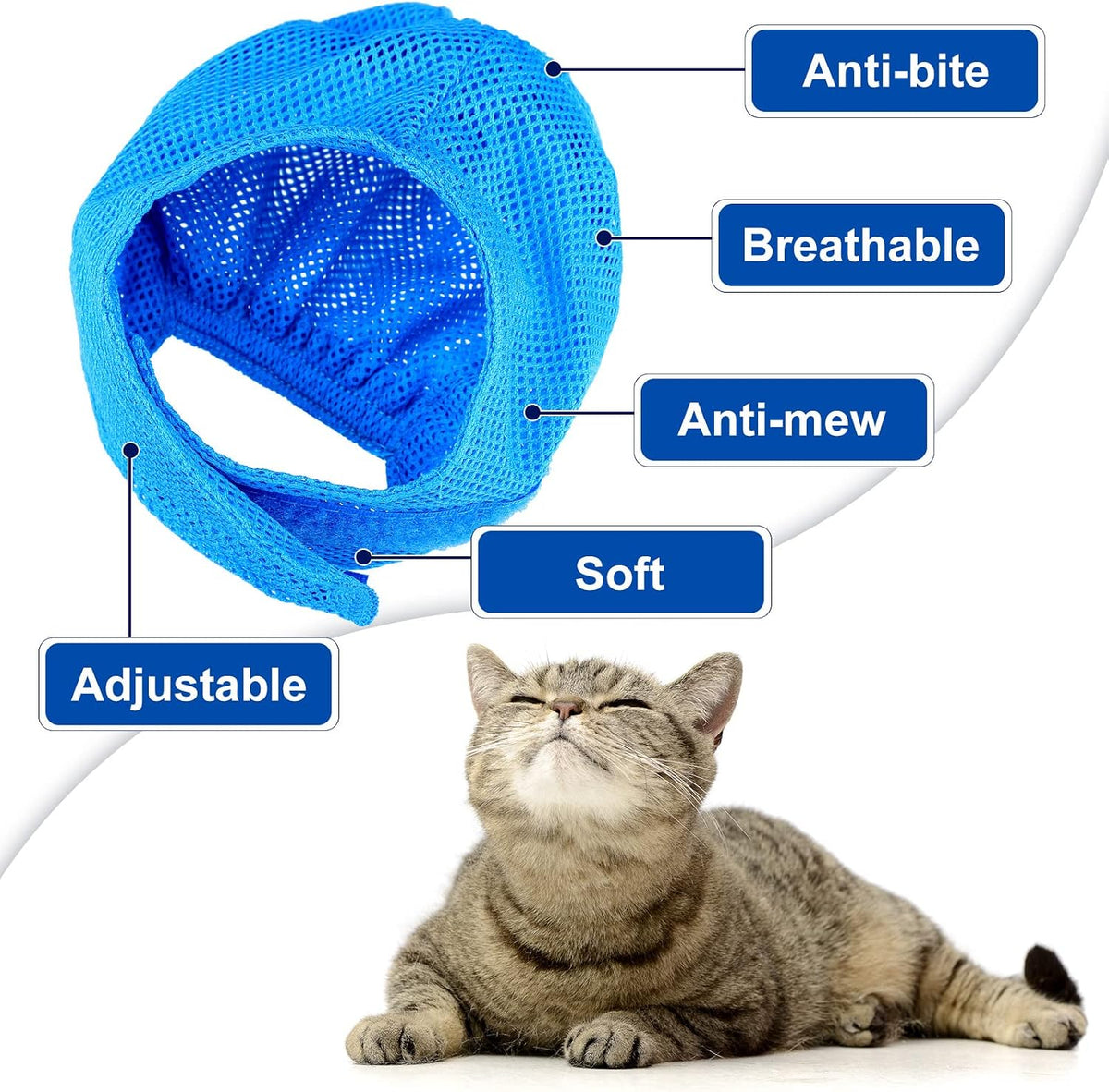 9 Pcs Cat Bathing Bag Set Cat Shower Bag, Blue, Turquoise