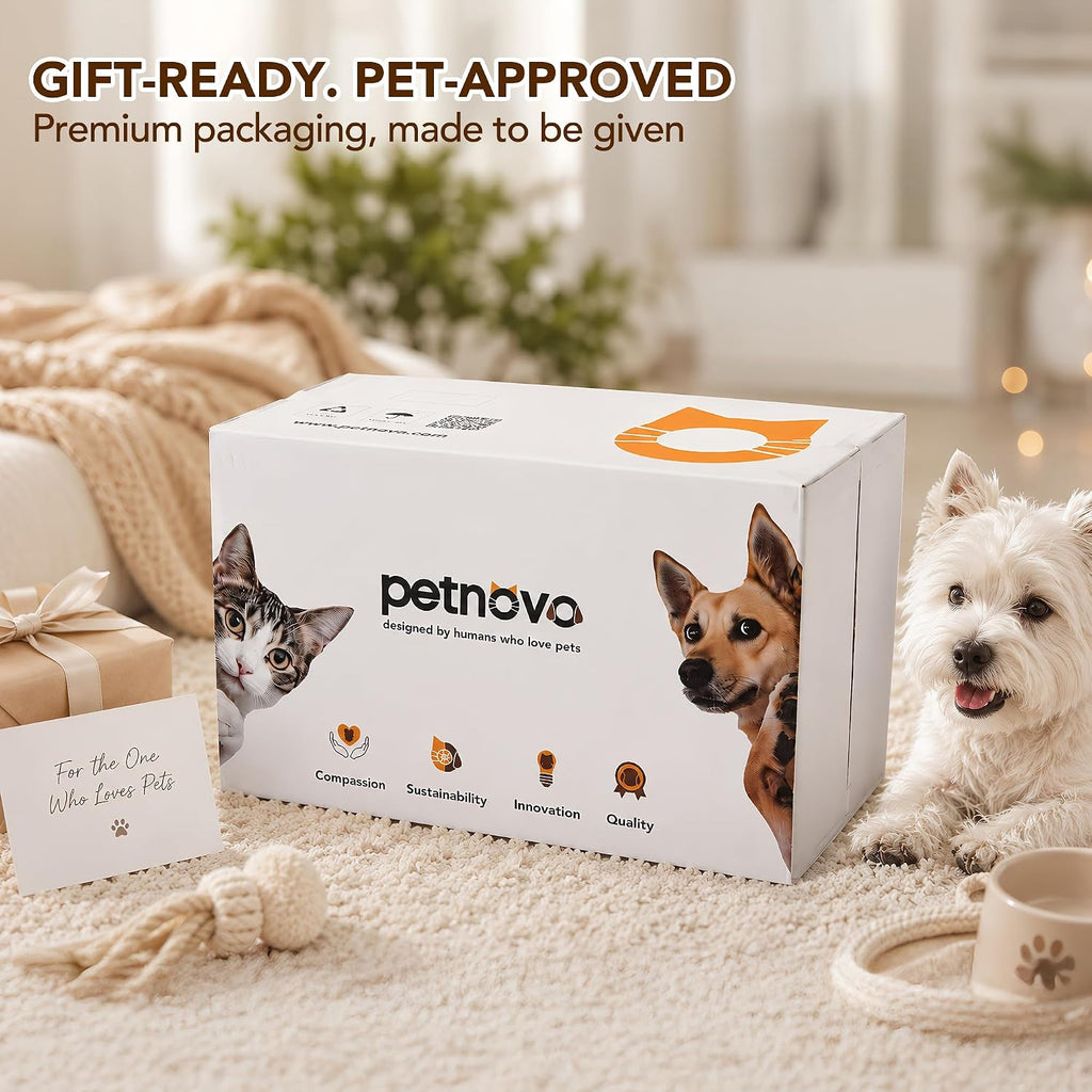 PETNOVO Dog Bed with Reversible Blanket for Cats and Small to Medium Dogs
