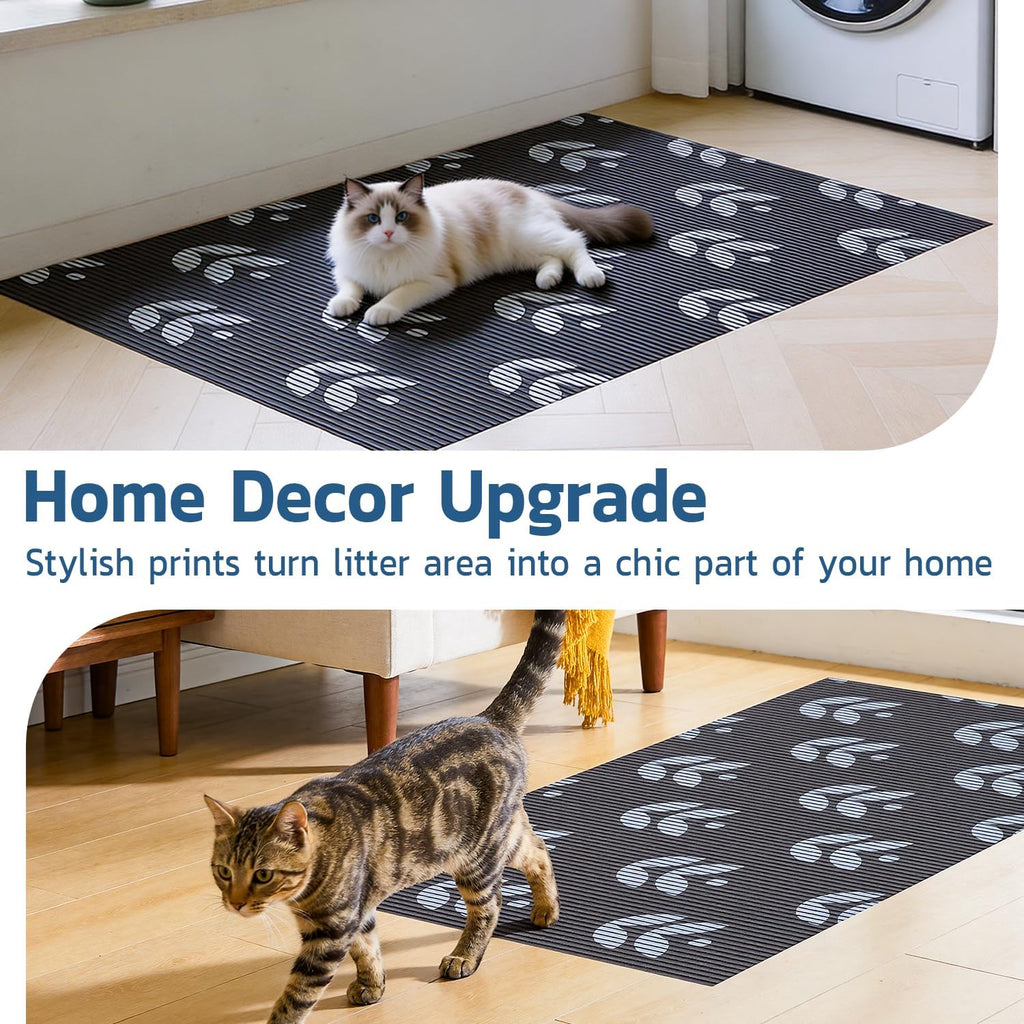 Cat Litter Mat, 40"x25" Jumbo Foam Litter Box Mat