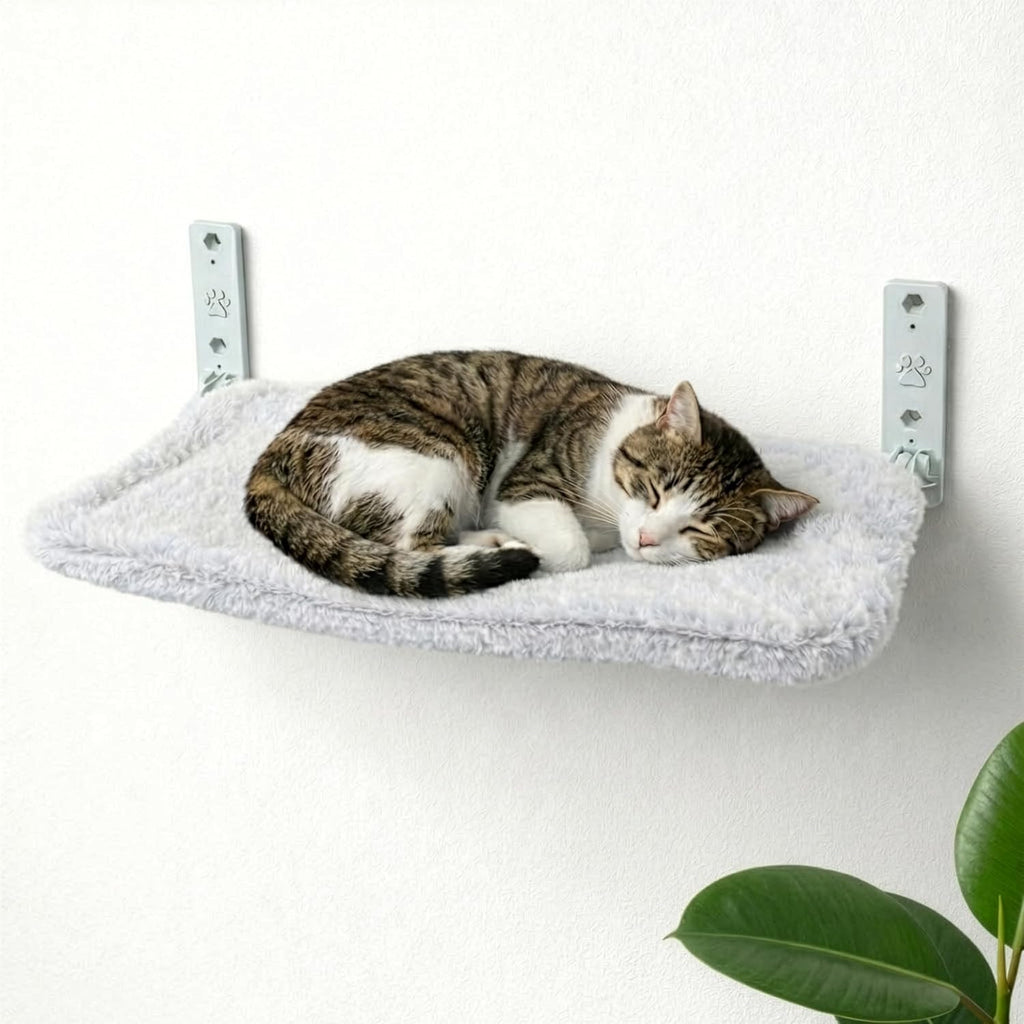 OtterPets Cat Wall Bed, Foldable Cat Wall Hammock with Plush Washable Cover