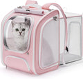 Pecute Cat Backpack Carrier,Cat Bubble,12.6" L x 10.2" W x 16.5" H,Pink