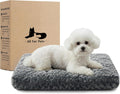 Double-Sided Dog Beds for Small Dogs, Washable Puppy Dog Crate Bed, Thick Supportive Pet Sleeping Mat, Reversible Dogs Pillow Weight Up to 25 lbs, 23x18, Dark Grey