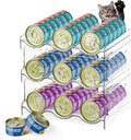 REFLYING Cat Food Can Organizer 3-Tier Holds 54 Cans 3.5oz Clear