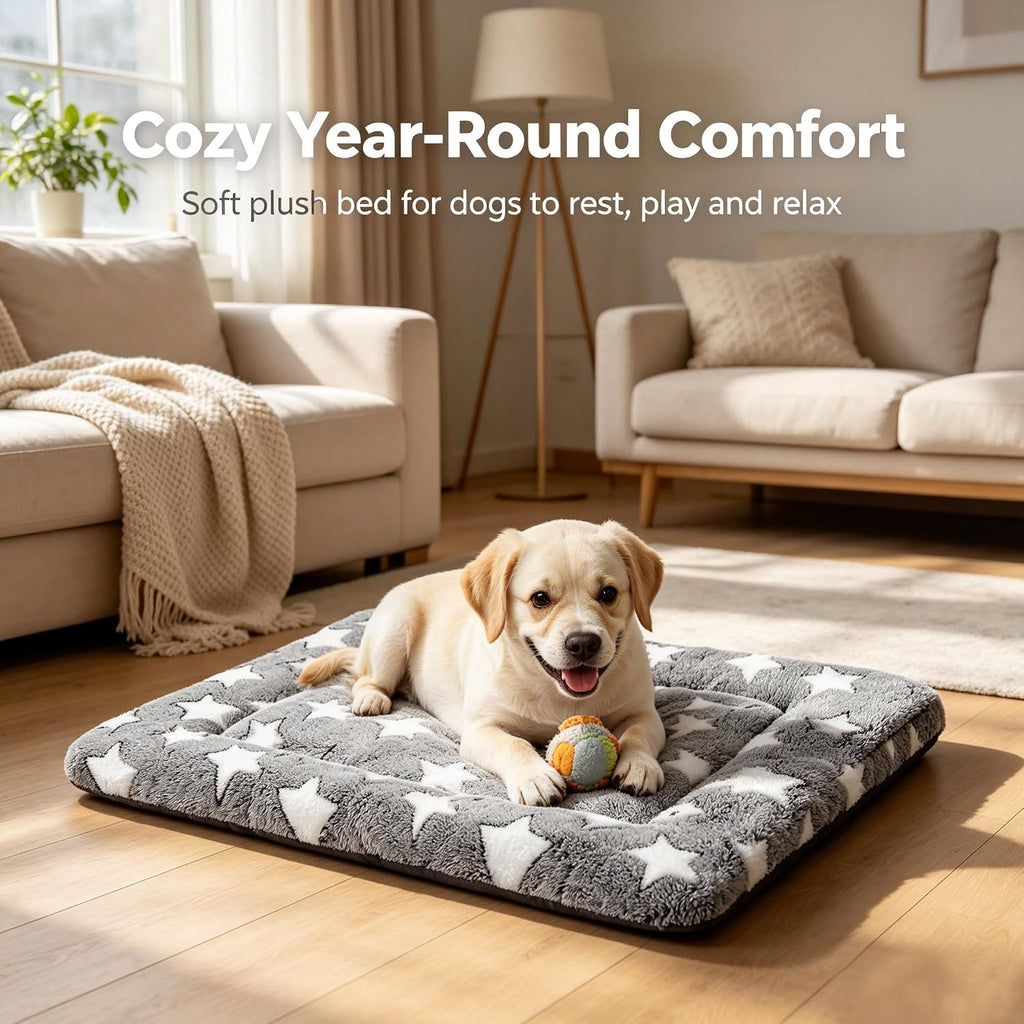 Dog Bed Mat - Comfortable Kennel Pad, Multi-Purpose Crate Bed & Mat for Dogs & Cats – Soft Crate Pad for Dog & Cat (Gray, M(30"x20"x1.5"))