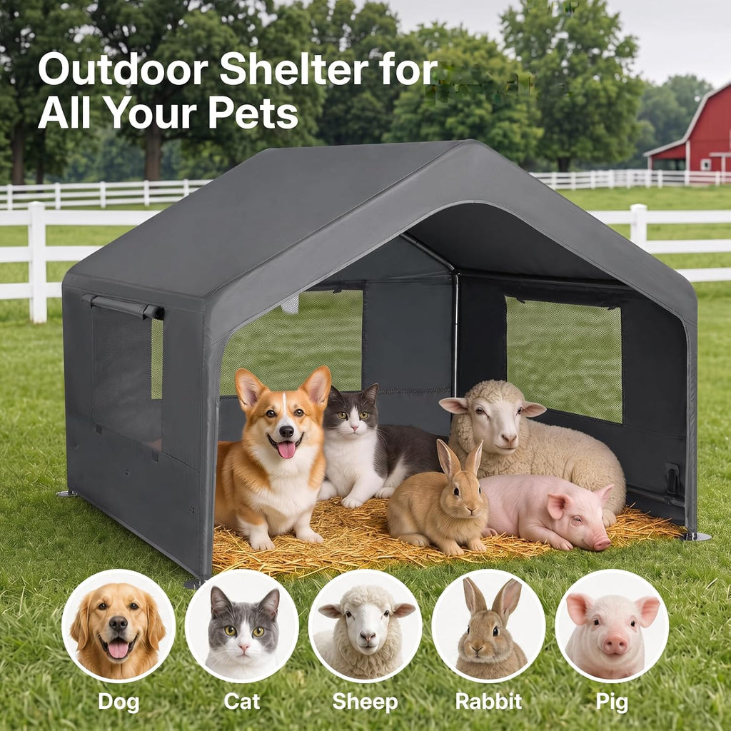 Veehoo Extra Large Dog House Outdoor, Weatherproof & Sturdy Dog Shade Tent