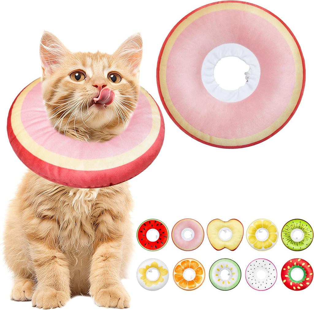Cat Cone Collar Soft, Adjustable Cat Recovery Cone (Peach, S)