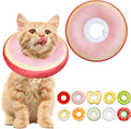Cat Cone Collar Soft, Adjustable Cat Recovery Cone (Peach, S)