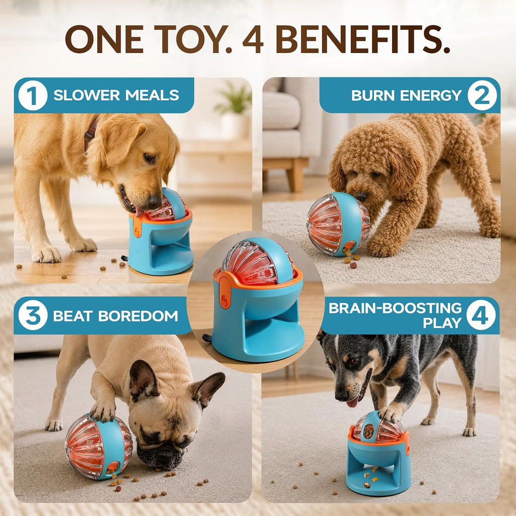 Hanyi 2-in-1 Dog Puzzle Toy, Adjustable Treat Dispenser with Suction Base