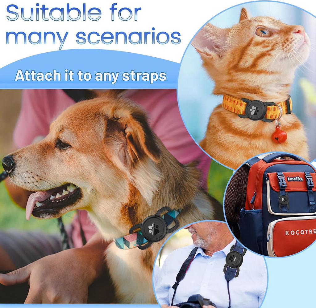 SANKALA Waterproof Airtag Holder for Dog Collar, Black, 1 Pack