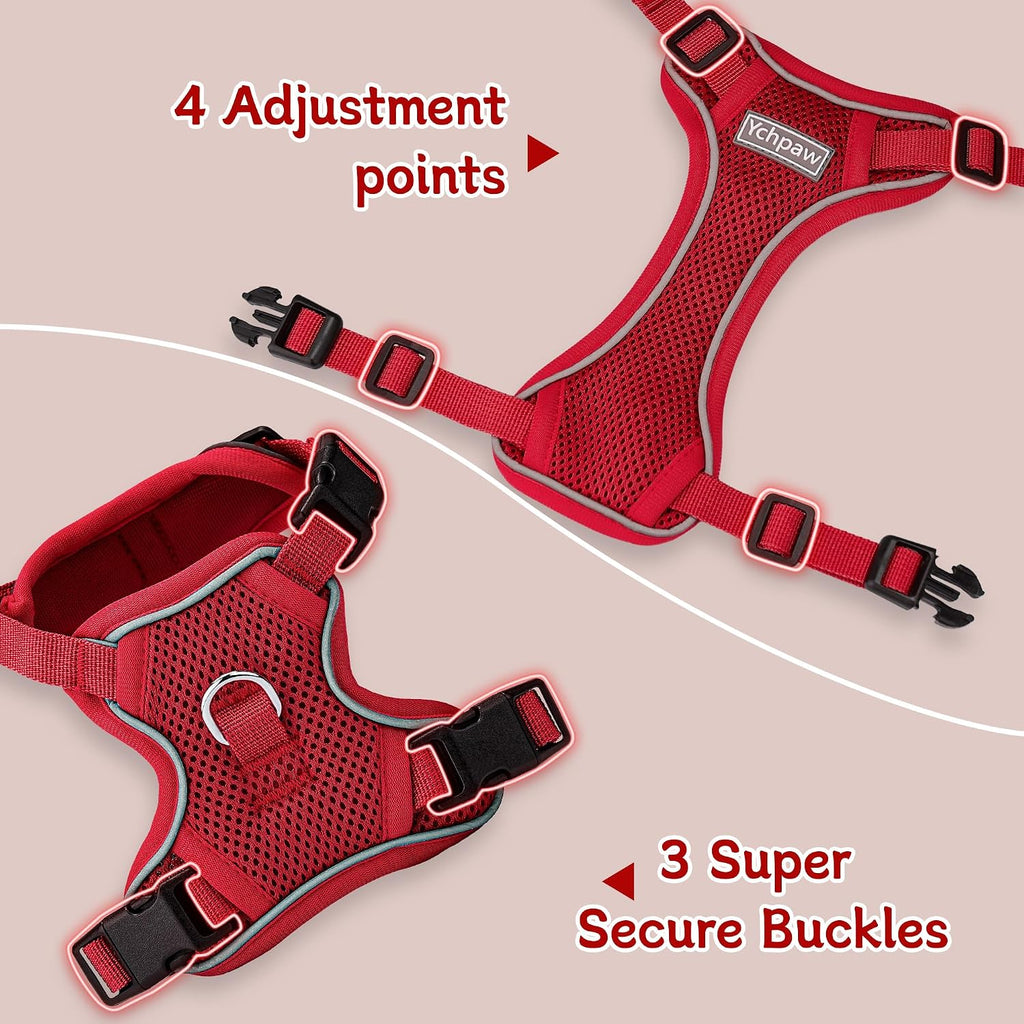 Small Dog Harness and Leash Set, Adjustable Small Sized Pet Vest