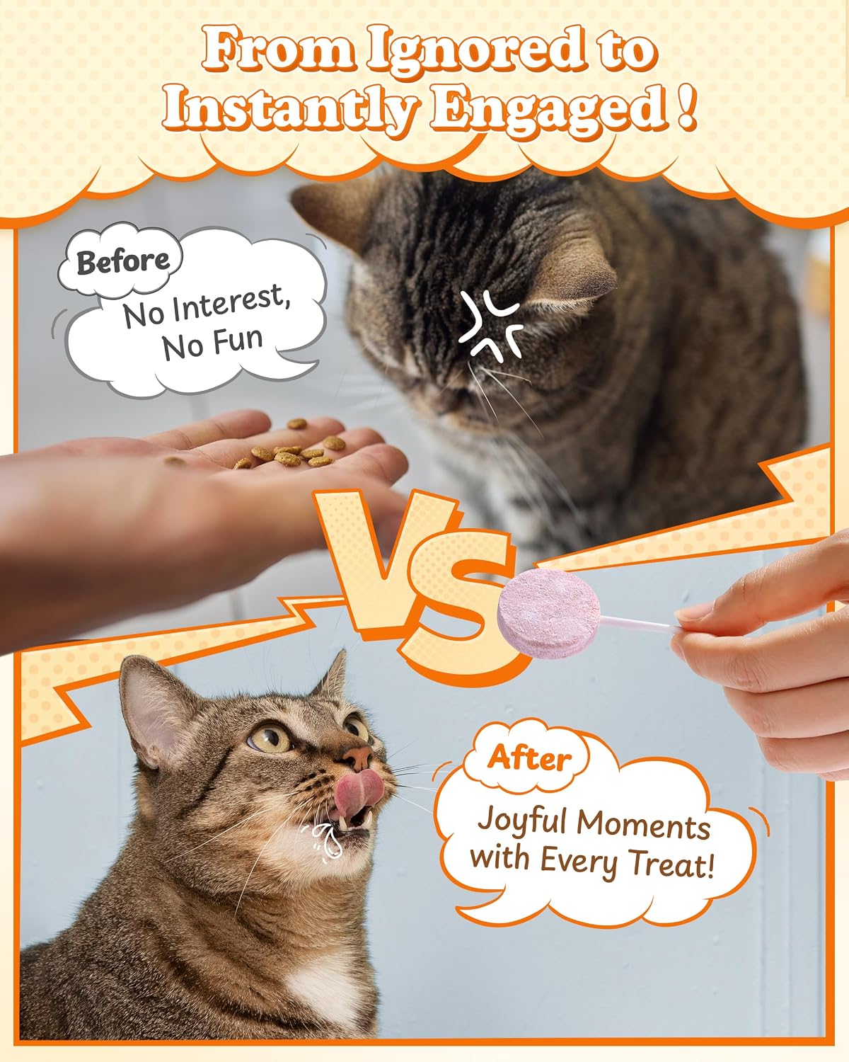50 Pack Freeze Dried Lollipop Cat Treats (5 Flavors)