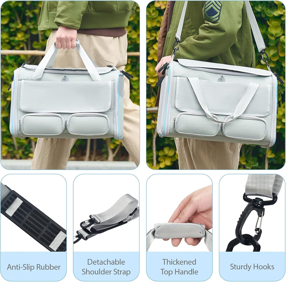 Cat Carrier for Pets up to 15 lbs, Soft-Sided Collapsible Pet Carrier