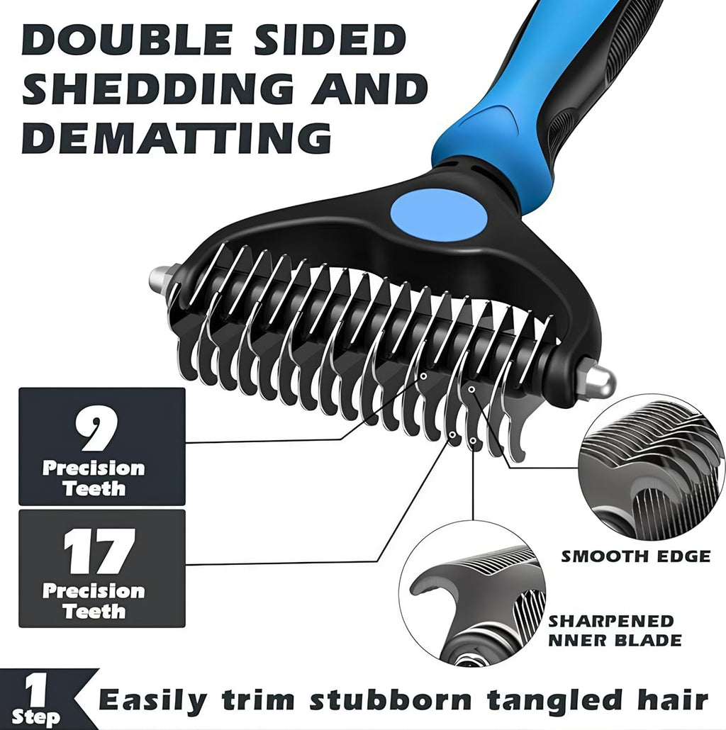 Dog Brush for Shedding,Deshedding Slicker Undercoat Rake Brush for Dog,8PCS