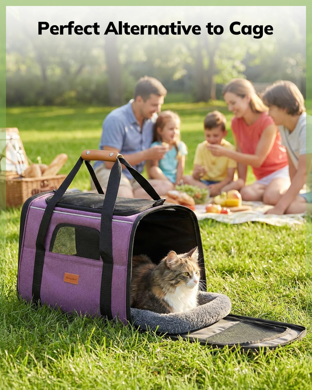 Morpilot Cat Carrier Soft for Large Medium Cats and Puppy up to 20lbs
