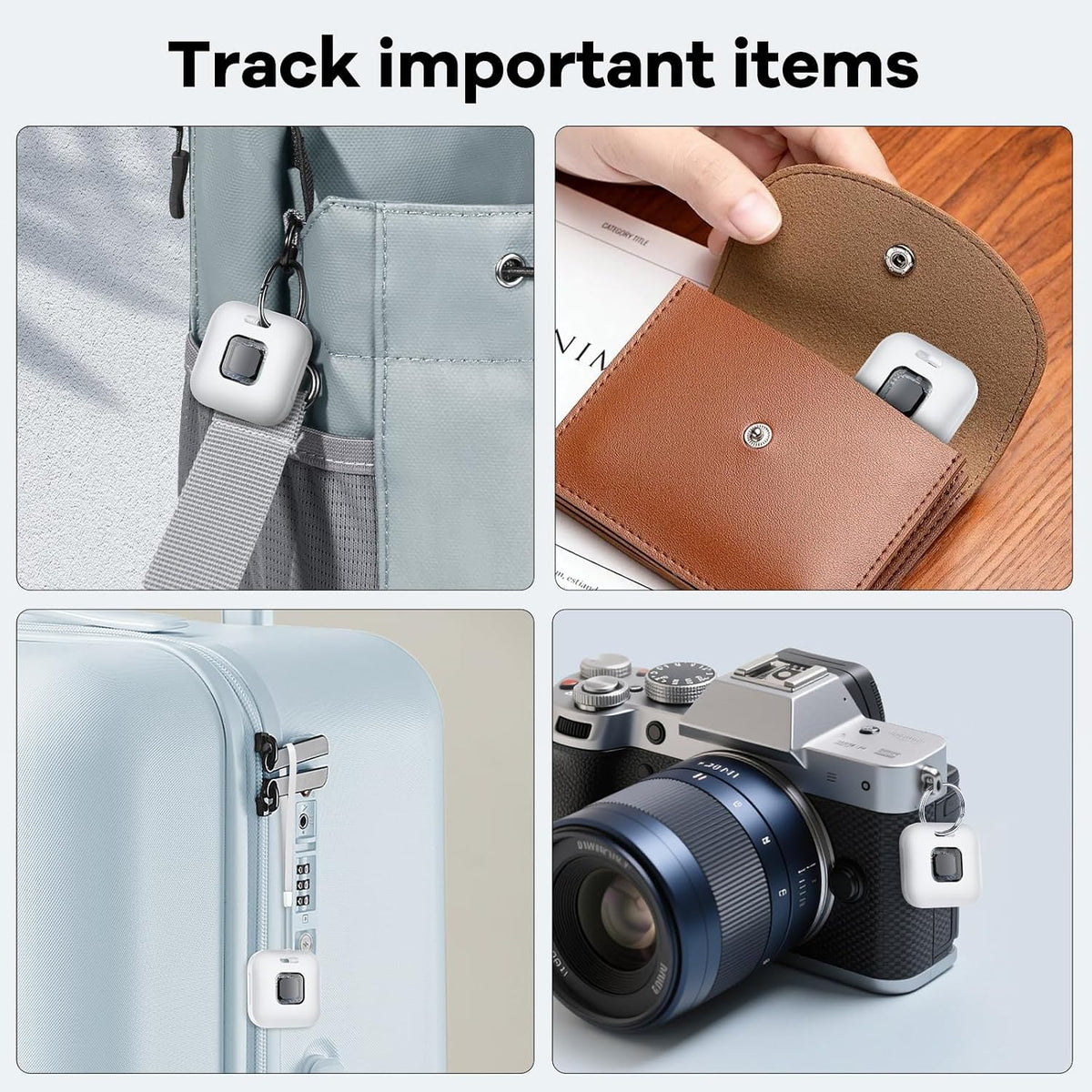 Hoxe Air Tracker Tags-4 Pack for iOS & Android, Smart Tag for Key, Bag, Pet