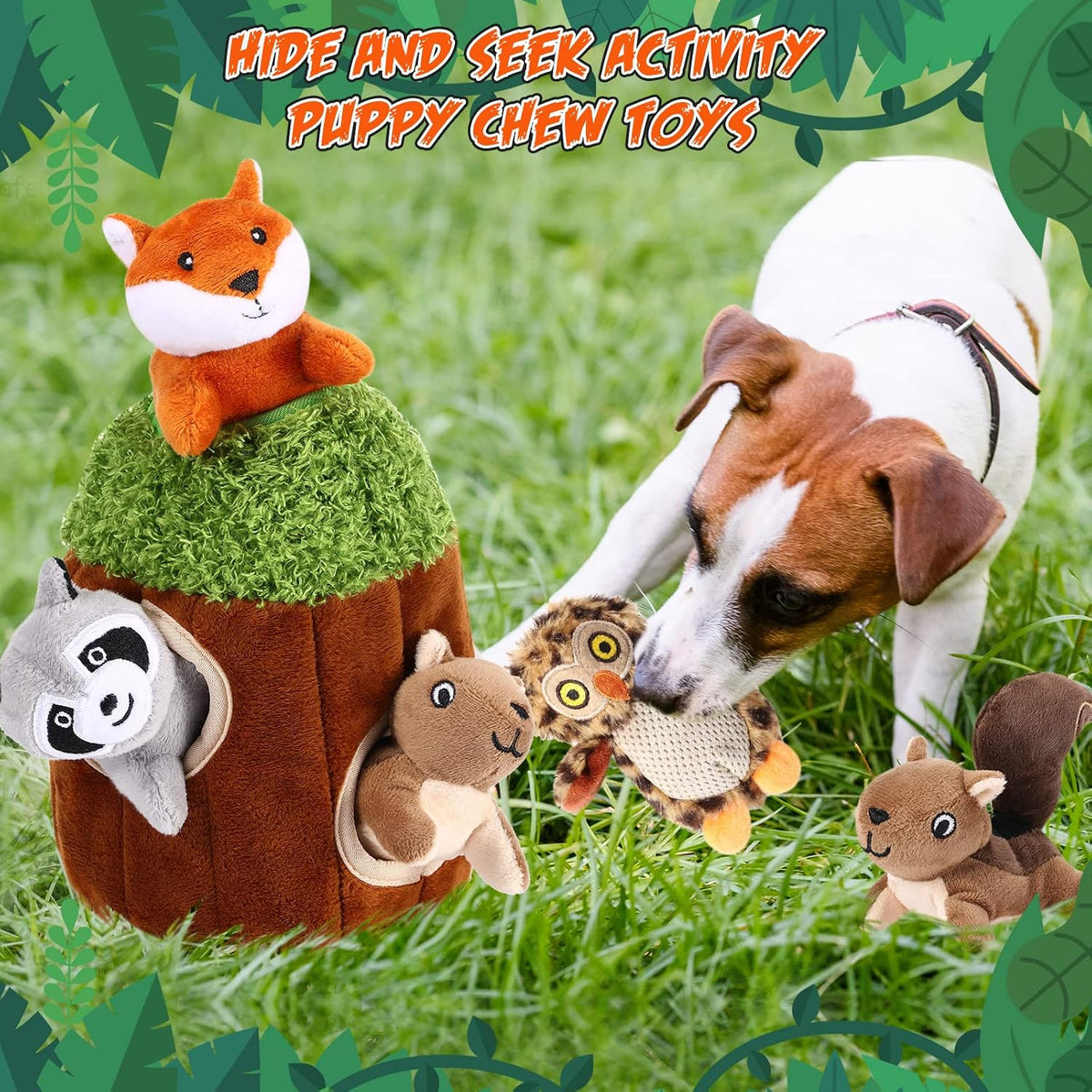 Skylety 7 Pieces Hide and Seek Dog Toys, Cute, Small