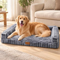 Orthopedic Large Dog Bed Furry Pet Bed, Washable Cover 48''X30''