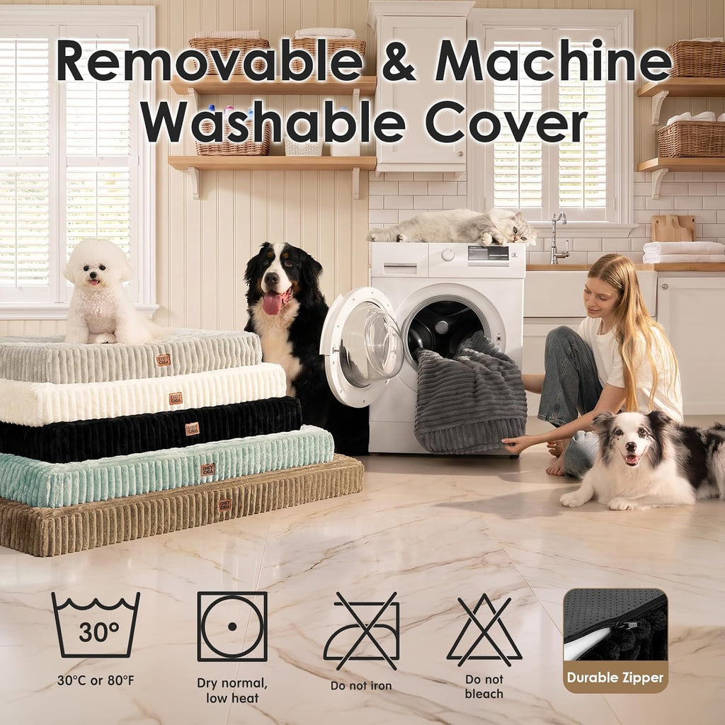 EHEYCIGA Orthopedic Large Dog Bed for Crate, 36"x27" Washable Pet Bed