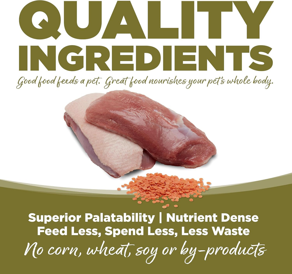 NutriSource Pure Vita Grain Free Cat Food, Duck and Red Lentils, 12LB