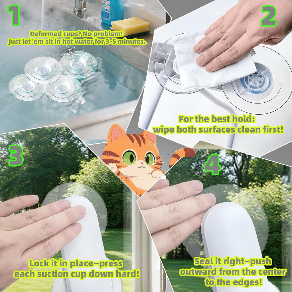 AIWIKIDE Cat Window Perch, Easy Install Bracket, Portable Wall Hammock for Indoor Cat, Light Blue