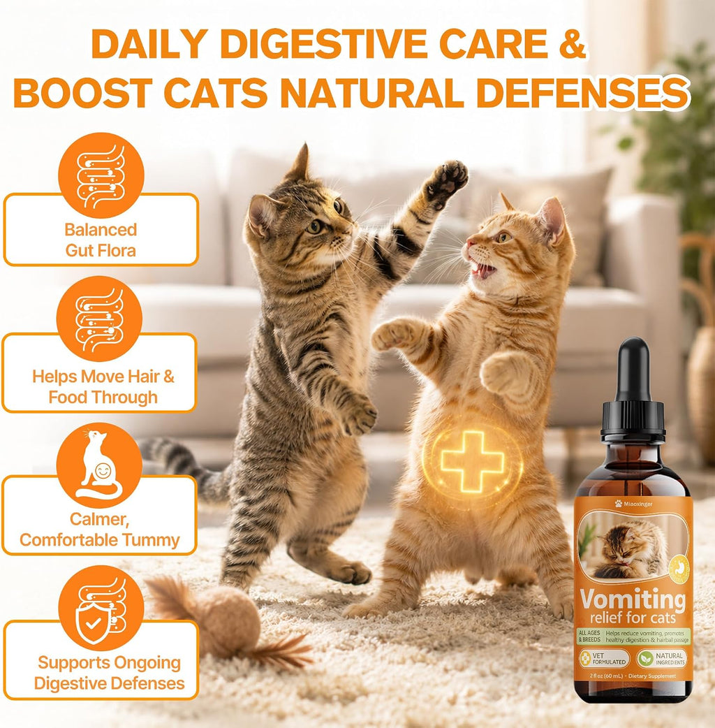 Cat Vomit Remedy, Targeted Treatment for Stomach Upset, Vomiting & Nausea