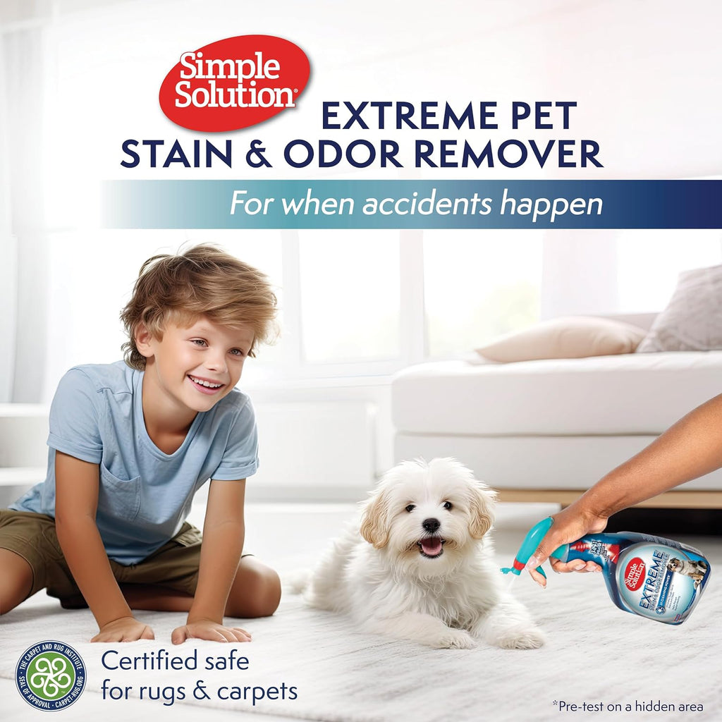 Simple Solution Extreme Stain & Odor Remover, Stain Cleaner, Gallon + 32oz