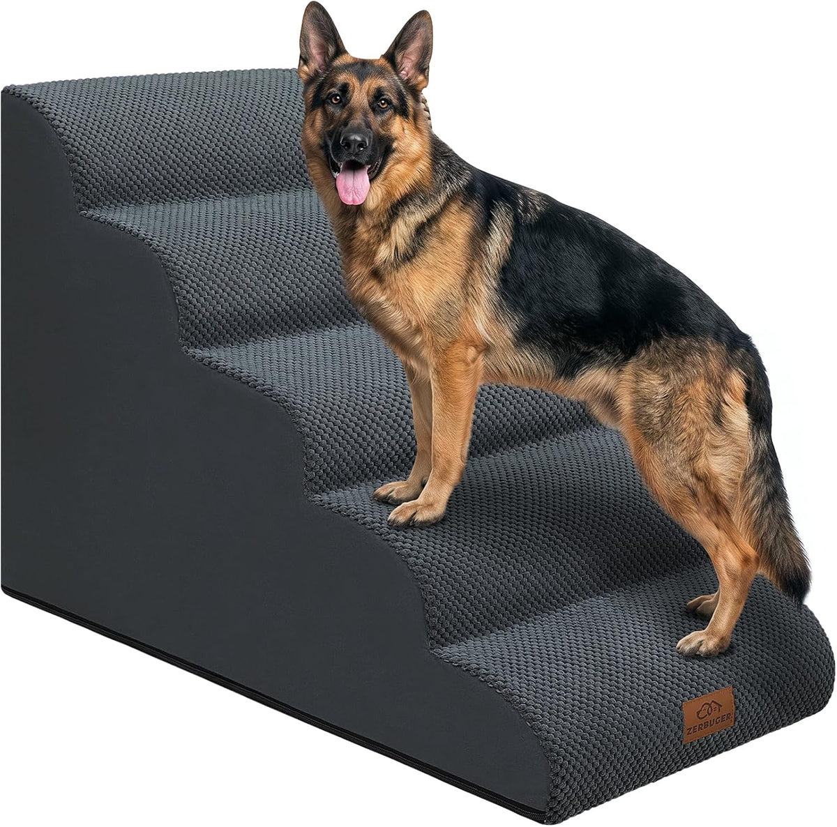 Zerbuger Dog Ramp and Stair for Bed 16" H-22 H,3-Step Cat Stair for Sofa