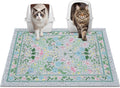 Glittme Cat Litter Mat, 33"x22" Non-Slip Washable Trapping Mat for Cats | Litter Trapping Mat With Thick PVC Coil To Catch Scatter, Soft On Paws And Waterproof Bottom To Protect Floors