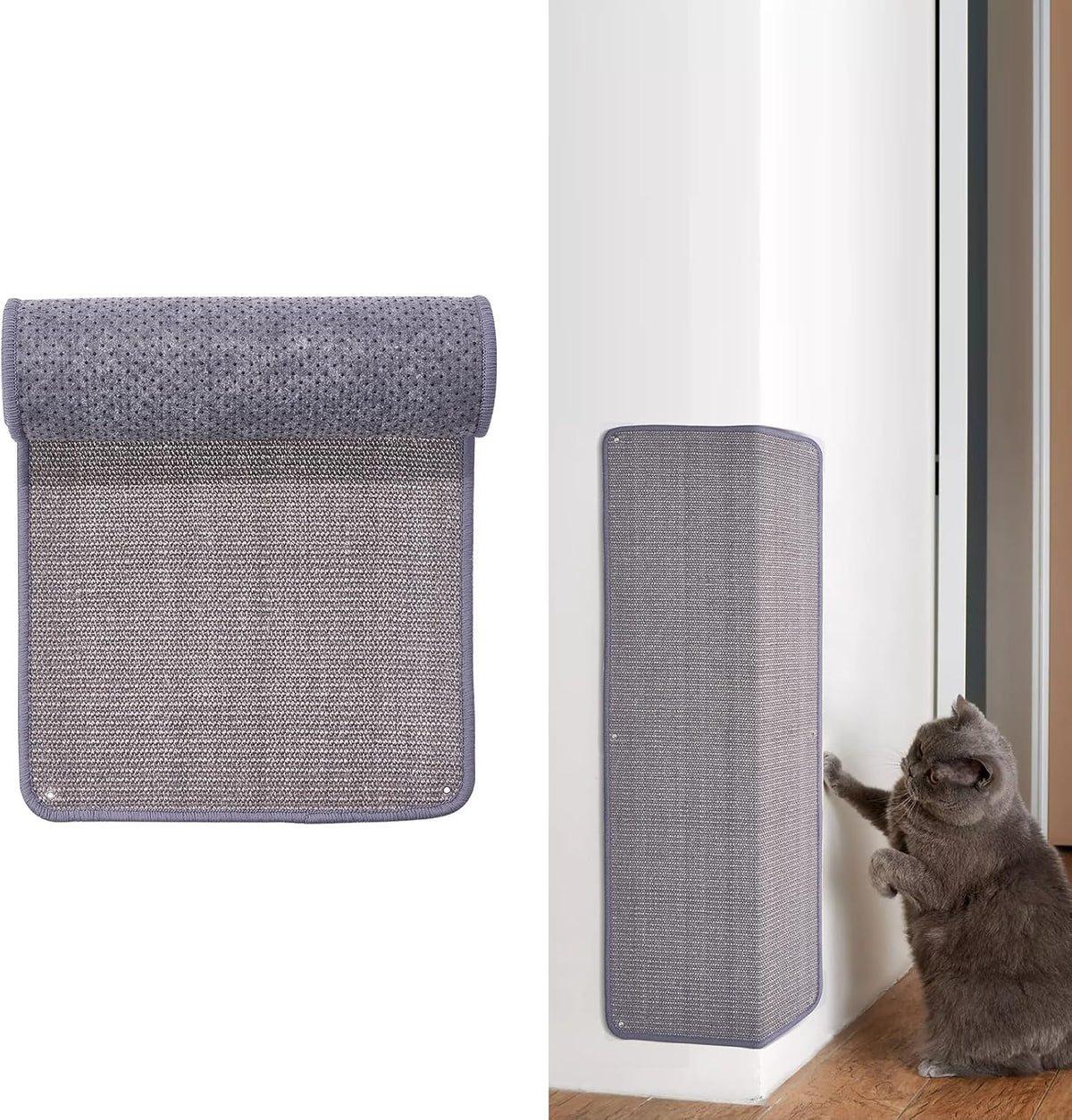 Uranshin Natural Sisal Cat Wall Climbing Carpet, Wall Scratcher Mat Pad