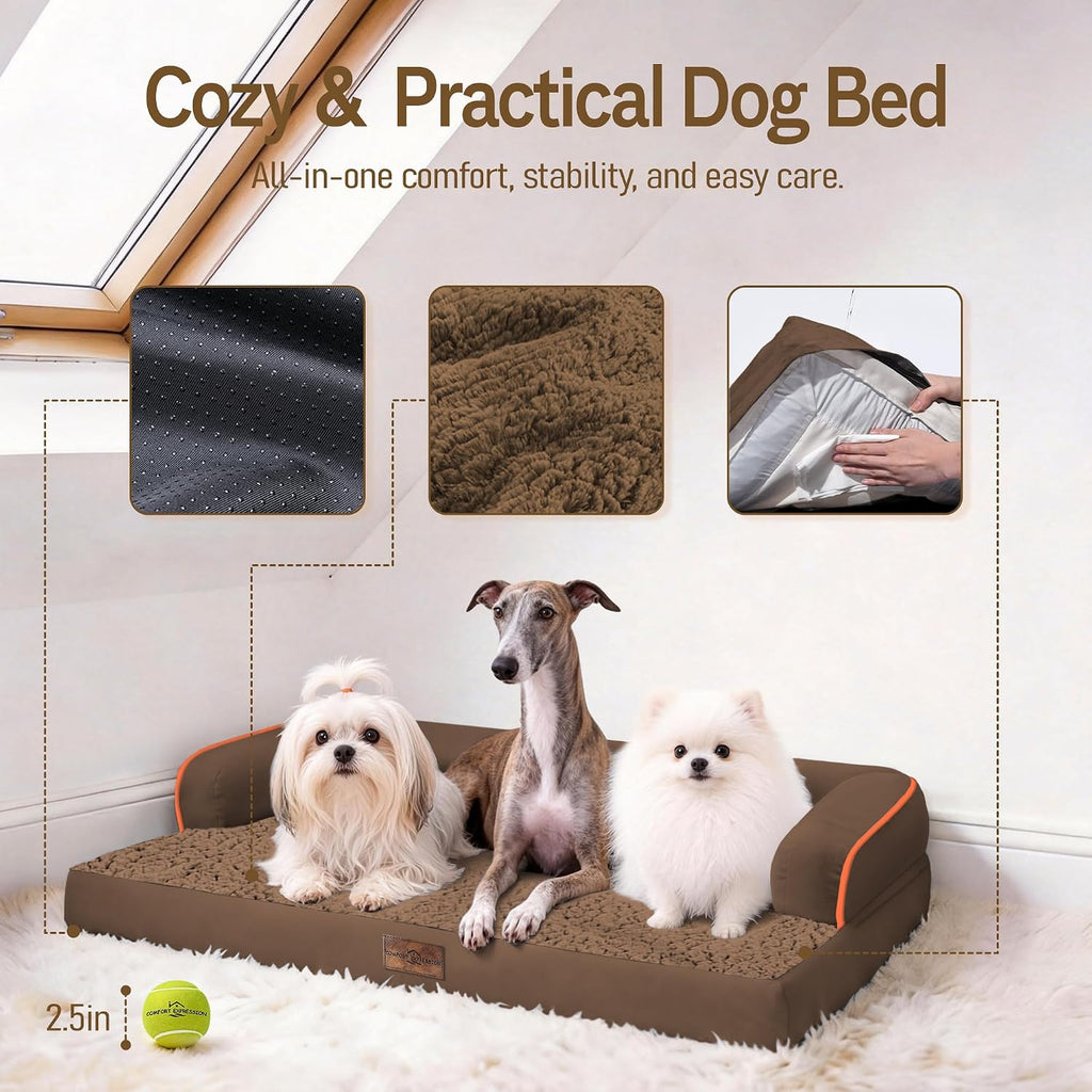 Comfort Expression Orthopedic XL Dog Bed for Large and Extra Large Dogs